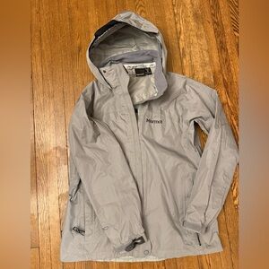 Marmot Gray waterproof, zip vented windbreaker Jacket